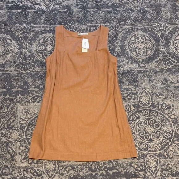 Abercrombie & Fitch linen Squareneck dress Size Large - Picture 2 of 13